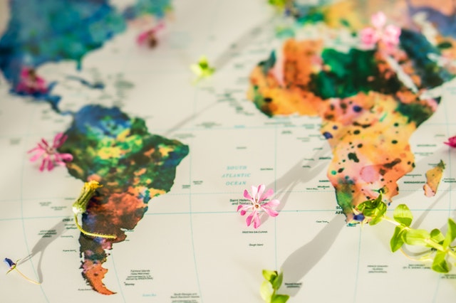 papier peint carte du monde